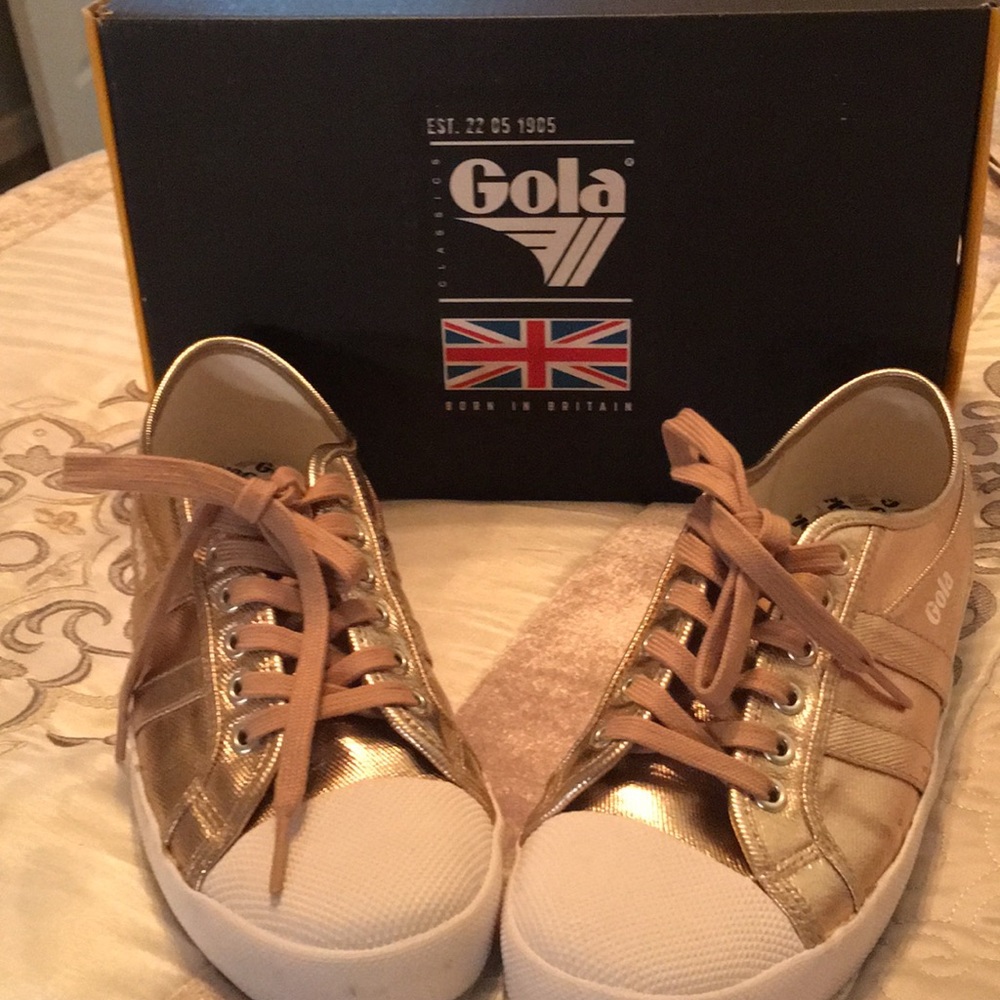 Gola Coaster Metallic rose gold shoes size 8